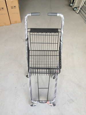 購物車手推車帶籃子提籃車超市購物籃手推車開口扶手上海